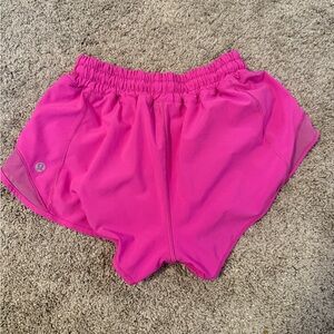 lululemon Sonic Pink Hottie Hot shorts 2.5” inseam